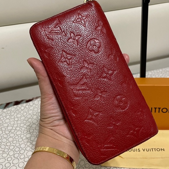 Louis Vuitton Red Emprente Zippy Wallet - Picture 7 of 15